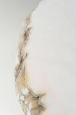 Edra Couchtische|Beistelltisch Cicladi CLD010 Platte Alabaster Natur Gestell Chrom