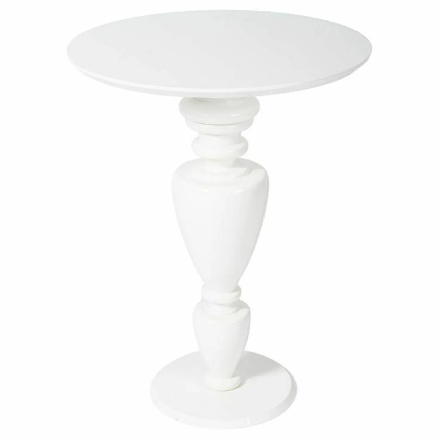 Zanotta Beistelltische|Beistelltisch Doris 6535 Hochglanzlack Weiss RAL 9016 Rahmen Stahl Fuß Und Platte Lackiertem Holz