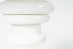 Zanotta Beistelltische|Beistelltisch Doris 6535 Hochglanzlack Weiss RAL 9016 Rahmen Stahl Fuß Und Platte Lackiertem Holz