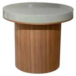 Cassina Beistelltische|Beistelltisch Dress Up Platte Grün Lackiert LP-Verde Salvia Basis Nussbaum