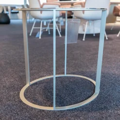 B&B Italia Beistelltische|Beistelltisch Elios SMT05S Metallplatte Stahl Glänzend Gestell Nickelfarben Lackiert