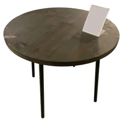 Bullfrog Beistelltische|Beistelltisch Elsa Fichte Gebürstet Grau Gebeizt Und Lackiert Stahlrohrgestell Schwarz Matt