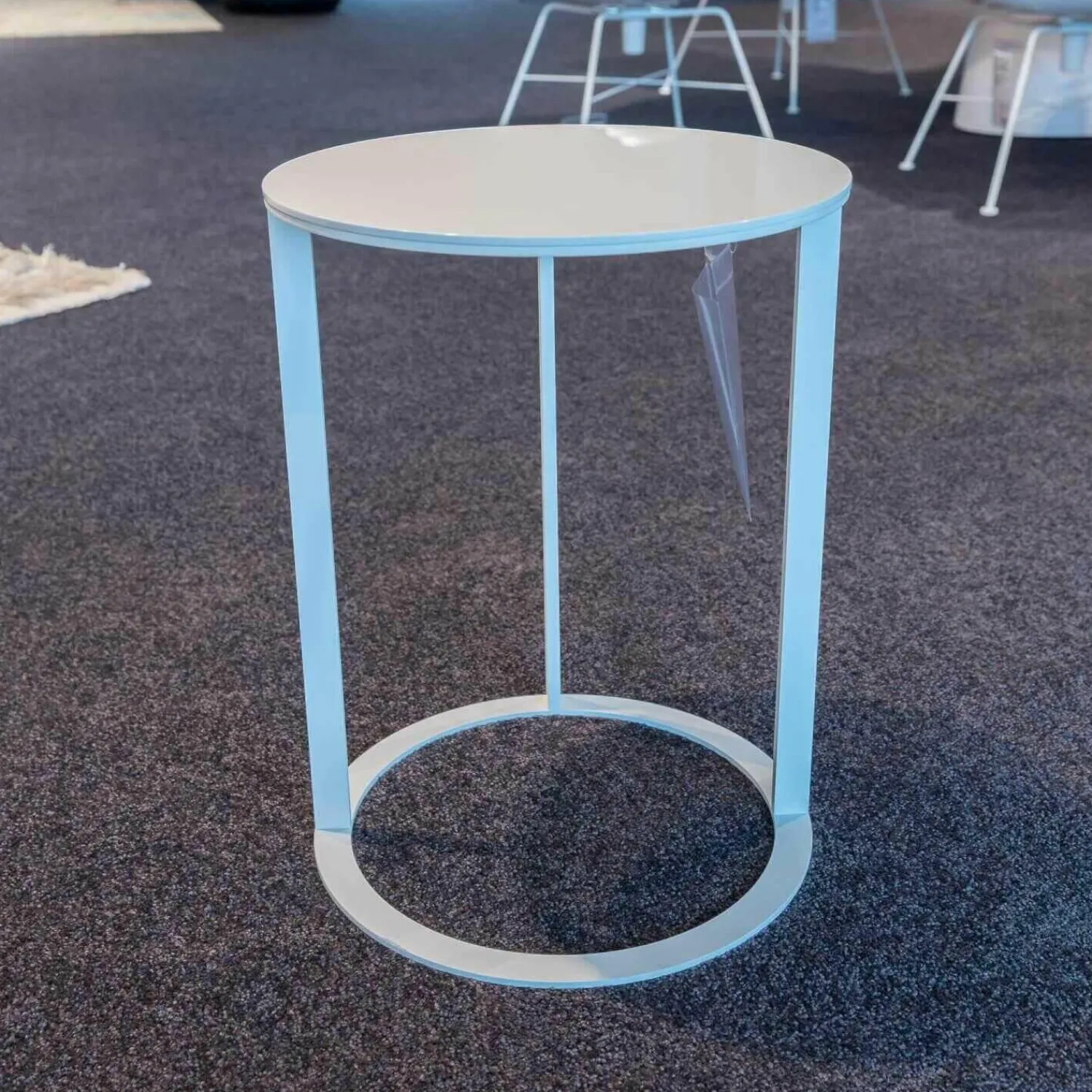 B&B Italia Beistelltische|Beistelltisch Frank FT Gips Weiß Lackiert