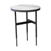 Rom Beistelltische|Beistelltisch Gio T40 3 Platte Angora Weiß Grau Gestell Schwarz