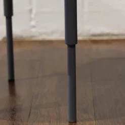 Rom Beistelltische|Beistelltisch Gio T40 3 Platte Angora Weiß Grau Gestell Schwarz