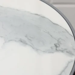 Rom Beistelltische|Beistelltisch Gio T40 3 Platte Angora Weiß Grau Gestell Schwarz