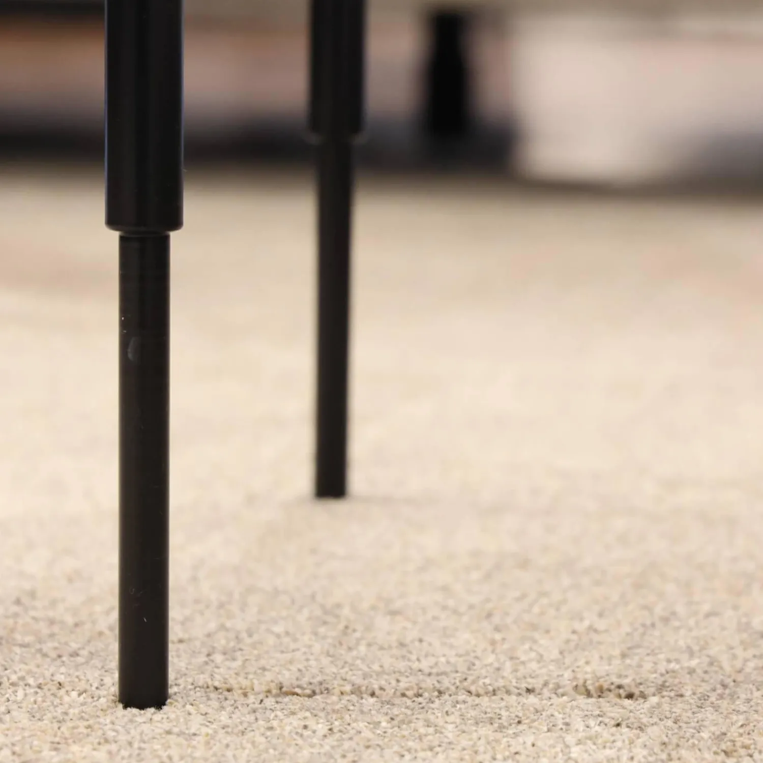 Rom Beistelltische|Beistelltisch Gio Tischplatte Black Schwarz Gestell Metall Pulverbeschichtet Schwarz