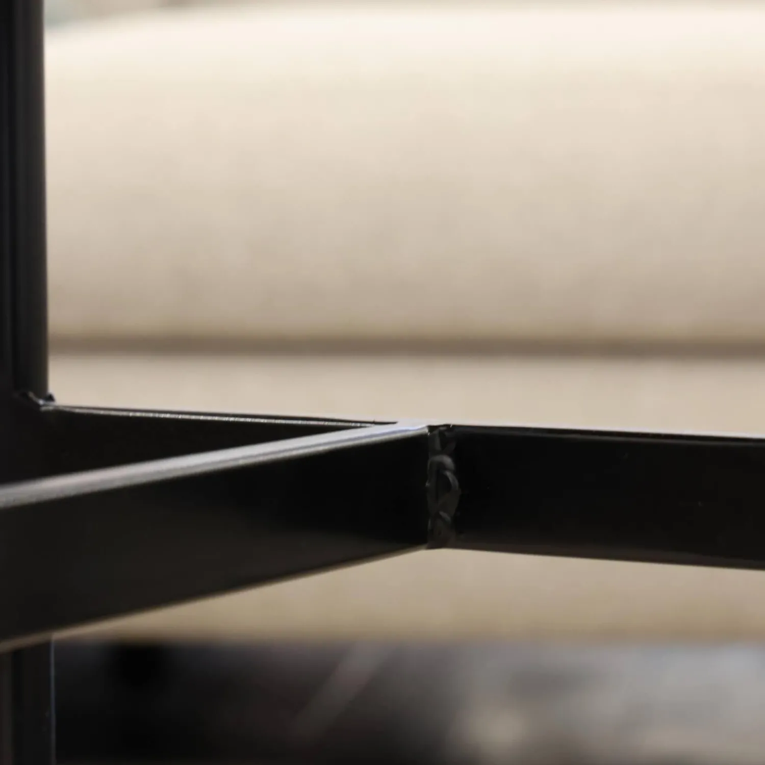 Rom Beistelltische|Beistelltisch Gio Tischplatte Black Schwarz Gestell Metall Pulverbeschichtet Schwarz