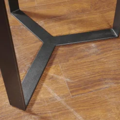 Lambert Couchtische|Beistelltisch Harry Walnuss Teilmassiv Furniert Gestell Eisen Schwarz Pulverbeschichtet