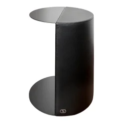 De Sede Beistelltische|Beistelltisch Hoch 61 Bezug Leder 28 Living 11 Black Gestell Stahl Schwarz Beschichtet