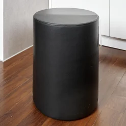 De Sede Beistelltische|Beistelltisch Hoch 61 Bezug Leder 28 Living 11 Black Gestell Stahl Schwarz Beschichtet