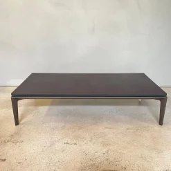 Walter Knoll Beistelltische|Couchtische|Beistelltisch Jaan Living 783 T1 Platte Leder Saddle Coffee Braun Gestell Bronze Schwarz Matt Pulverbeschichtet