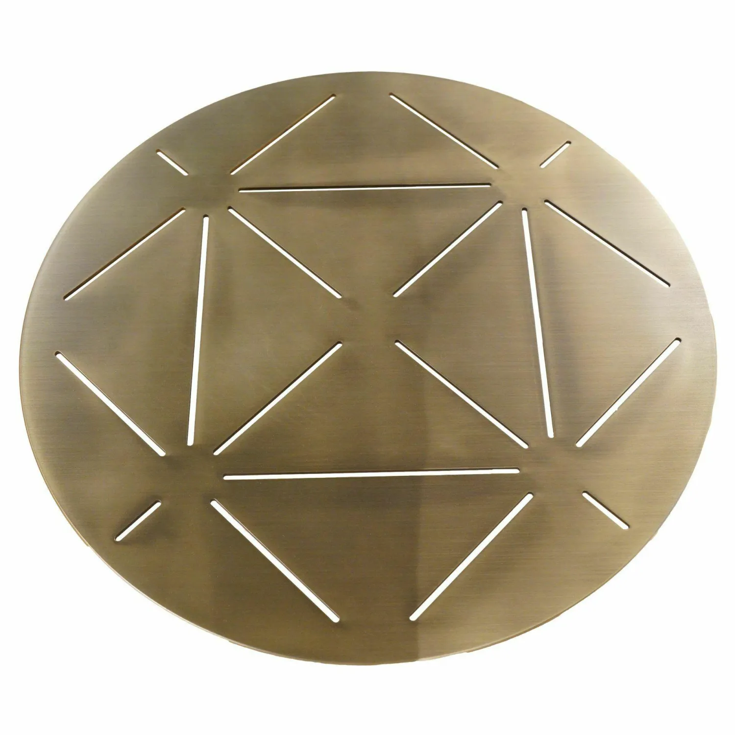 Walter Knoll Beistelltische|Beistelltisch Joco Platte Aluminium Messing Veredelt Gestell Stahl Messing Veredelt