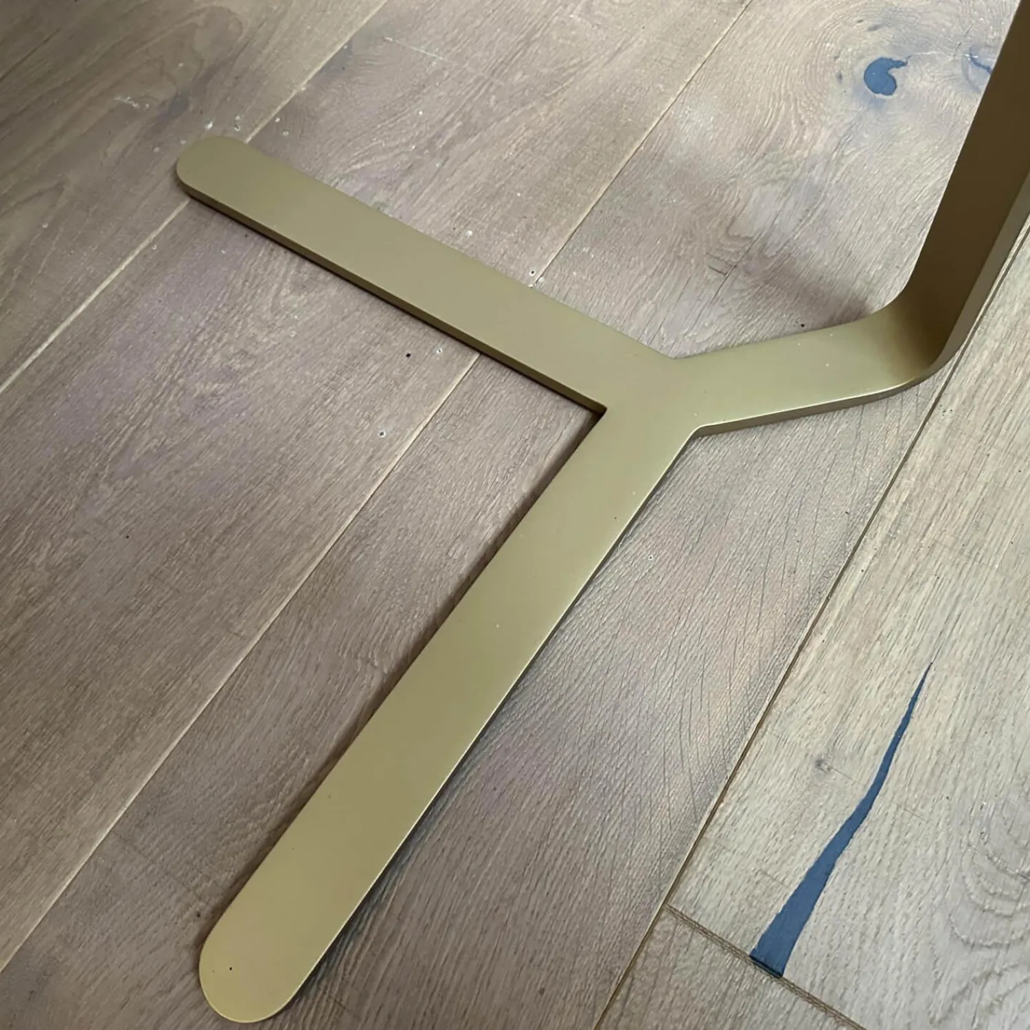 Bielefelder Werkstätten Beistelltische|Beistelltisch Joy BW T 110 100 Platte Granit Grau Gestell Messingfarbig Matt