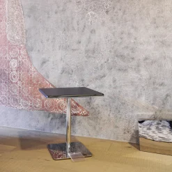 Minotti Beistelltische|Beistelltisch Kyle Platte Gebürstetes Eichenholz In Farbe Mokka Lackiert