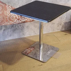 Minotti Beistelltische|Beistelltisch Kyle Platte Gebürstetes Eichenholz In Farbe Mokka Lackiert