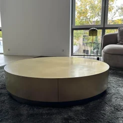 Baxter Beistelltische|Beistelltisch Loren Klein Platte Antikiertes Messing Basis Brünierter Messing