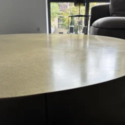 Baxter Beistelltische|Beistelltisch Loren Klein Platte Antikiertes Messing Basis Brünierter Messing