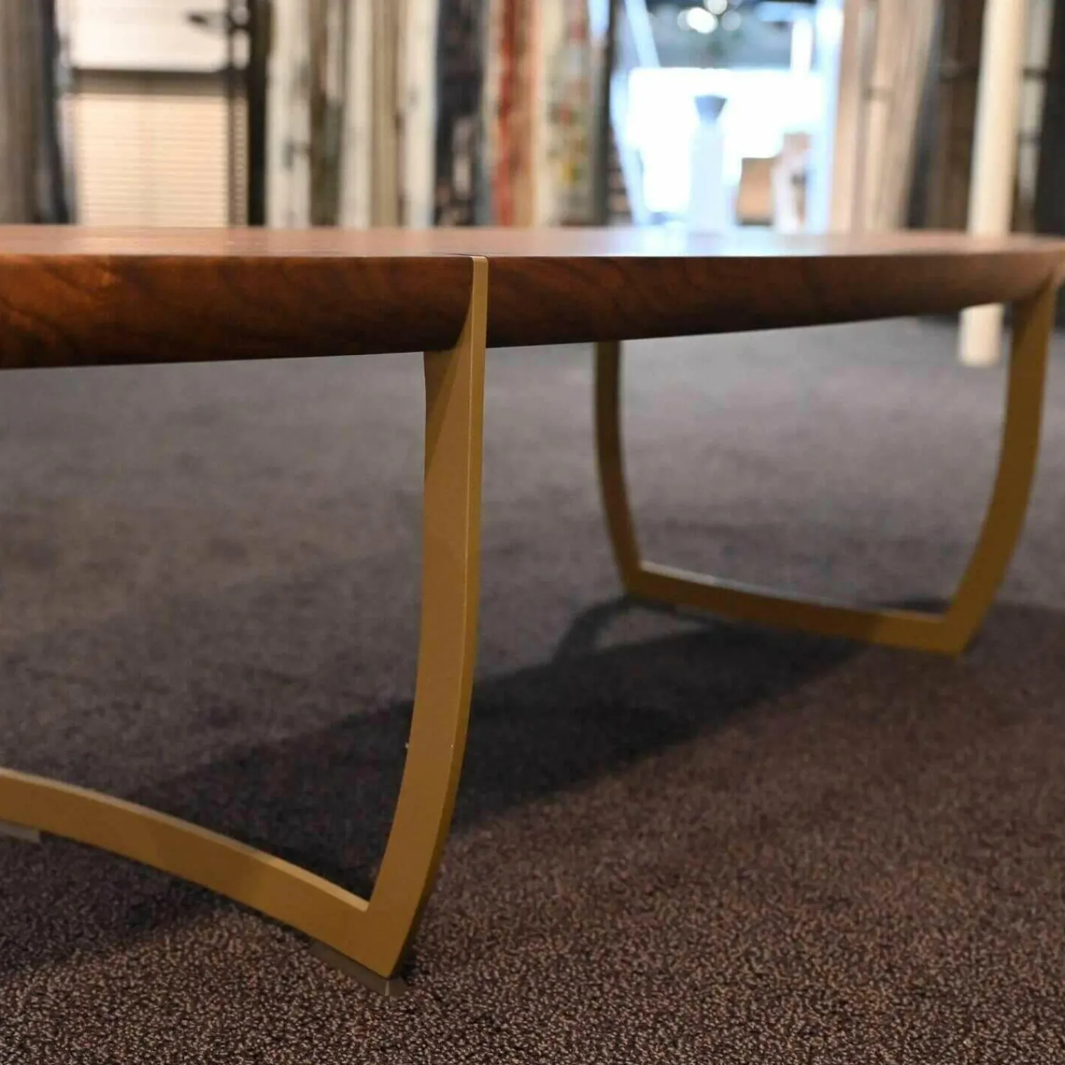 Gealux Beistelltische|Beistelltisch Massivholz Gestell Gold