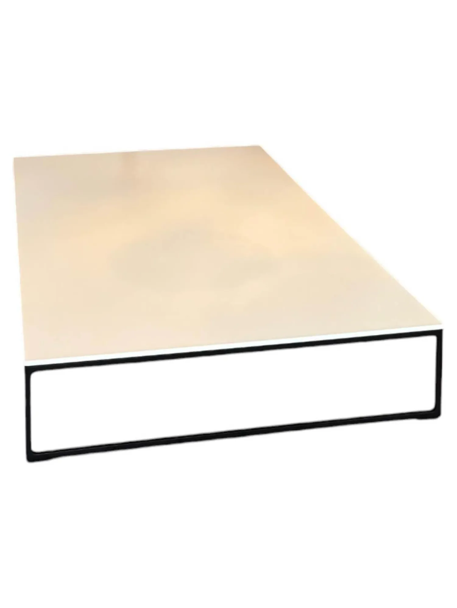 COR Couchtische|Beistelltisch Mell Platte MDF Reinweiß P23 Gestell Metall P120 Schwarz Pulverbeschichtet