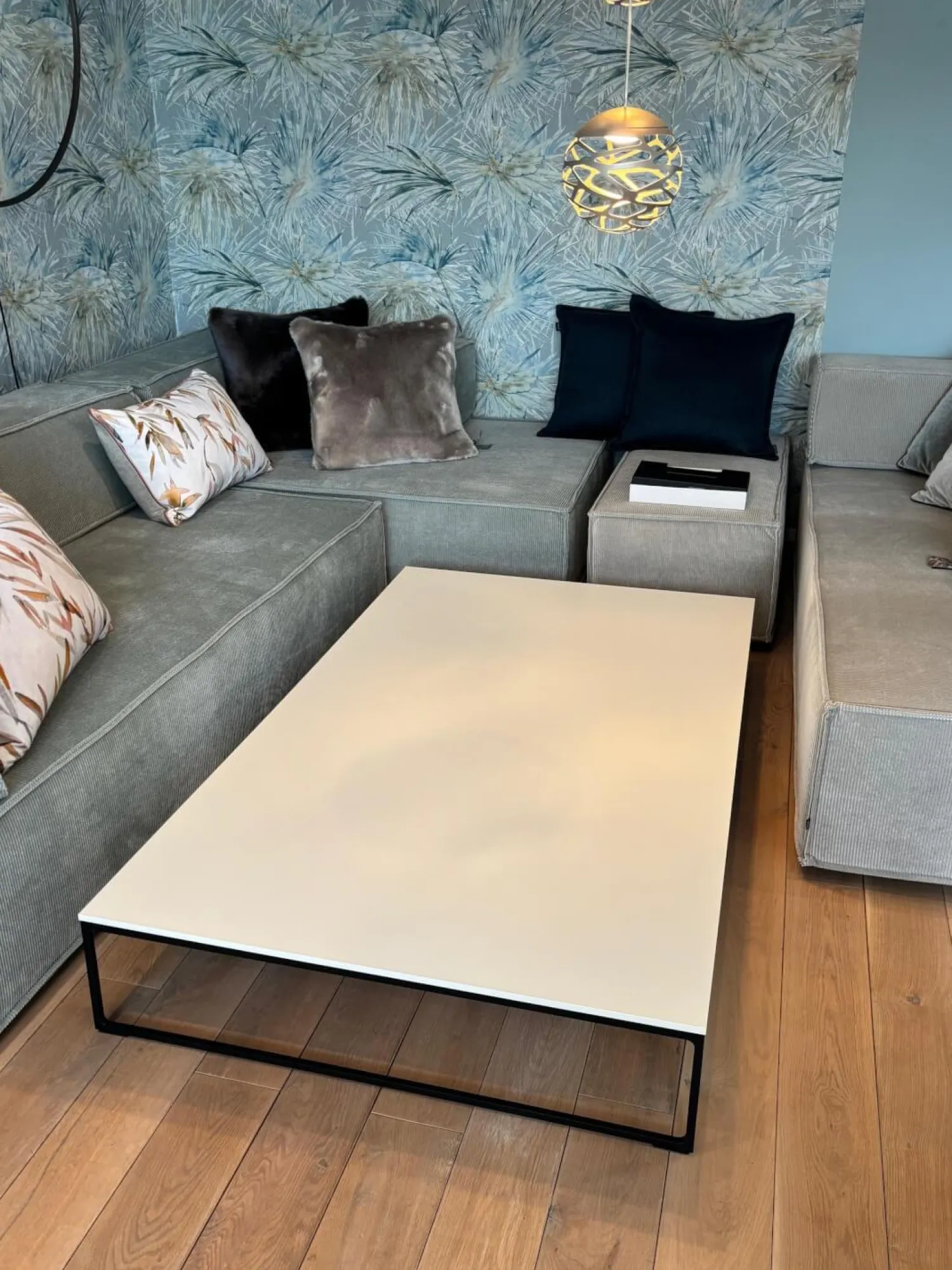 COR Couchtische|Beistelltisch Mell Platte MDF Reinweiß P23 Gestell Metall P120 Schwarz Pulverbeschichtet