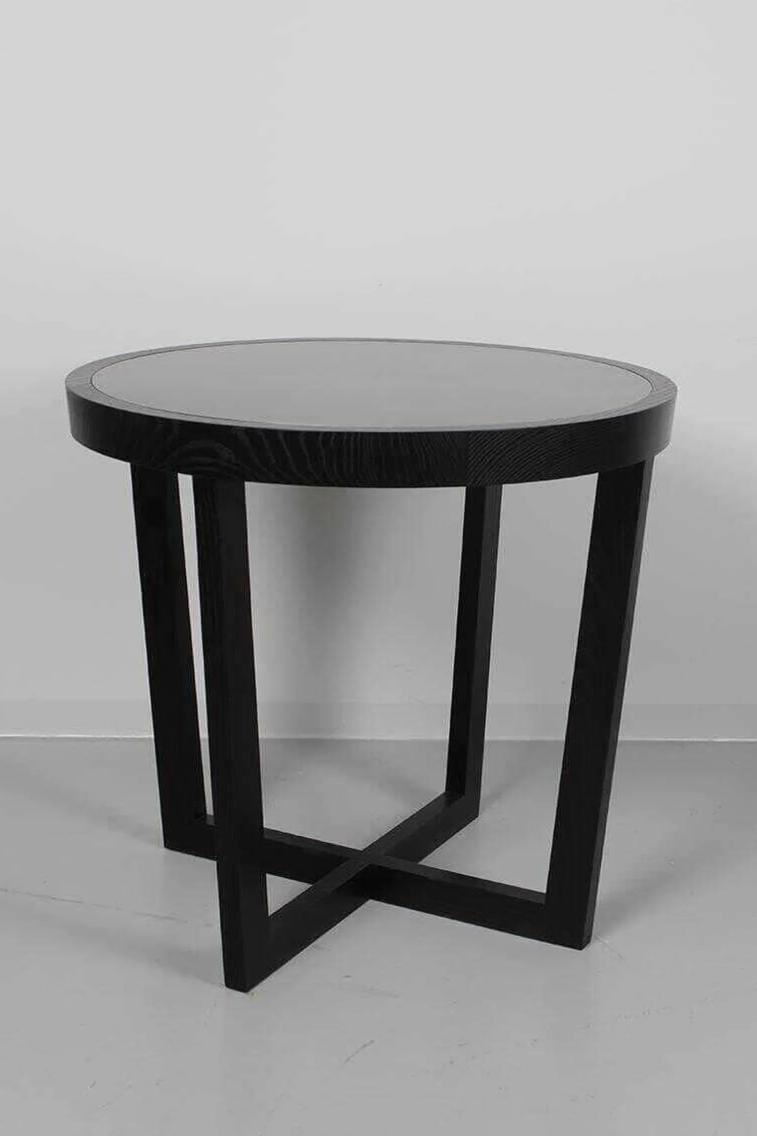 Bielefelder Werkstätten Beistelltische|Beistelltisch Mood Platte Stahlgrau Gestell Esche Wenge Gebeizt