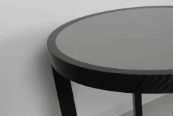 Bielefelder Werkstätten Beistelltische|Beistelltisch Mood Platte Stahlgrau Gestell Esche Wenge Gebeizt