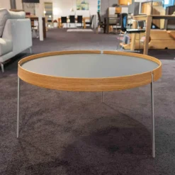 Naver Collection Beistelltische|Beistelltisch Nano mit Abnehmbarem Wendetablett Eiche Geölt