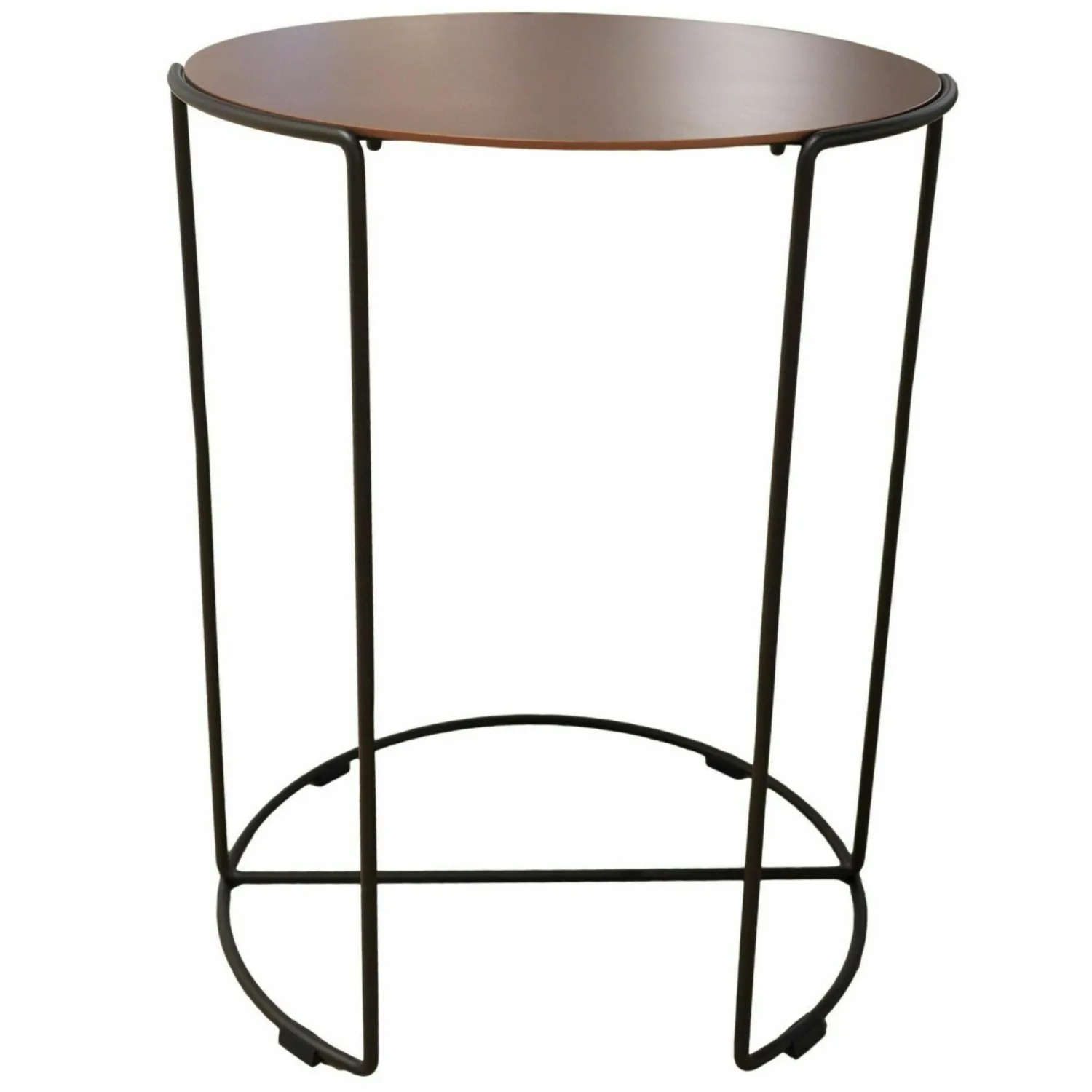 Walter Knoll Beistelltische|Beistelltisch Oki Platte Aluminium Kupferfarben Lackiert Gestell Stahl Bronze