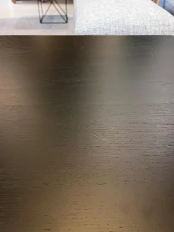 COR Beistelltische|Beistelltisch Pilotis T 7760 Tischplatte Massivholz Eiche Schwarz Dunkel Lackiert Metallgestell Schwarzchrom