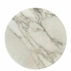 Minotti Beistelltische|Beistelltisch Ring Platte Marmor Calacatta Gestell Bronzefarbig Glänzend