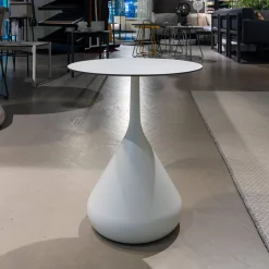 DEDON Beistelltische|Beistelltisch Satellite Hochdrucklaminat Lipari Weiß Platte Lipari Weiß