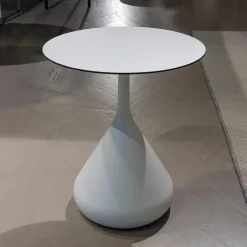 DEDON Beistelltische|Beistelltisch Satellite Hochdrucklaminat Lipari Weiß Platte Lipari Weiß