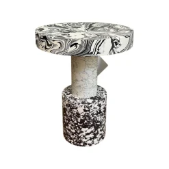 Tom Dixon Beistelltische|Beistelltisch Siwrl Table Large Marmor Mehrfarbig Weiß Schwarz