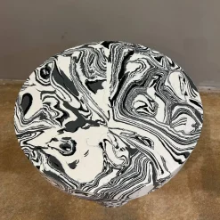 Tom Dixon Beistelltische|Beistelltisch Siwrl Table Large Marmor Mehrfarbig Weiß Schwarz