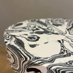 Tom Dixon Beistelltische|Beistelltisch Siwrl Table Large Marmor Mehrfarbig Weiß Schwarz