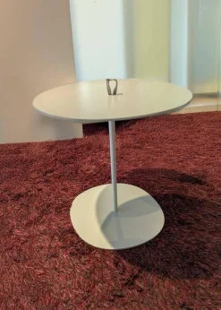 Paola Lenti Beistelltische|Beistelltisch Strap Ø 50 Avorio Elfenbein