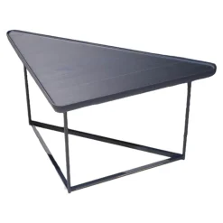 Cassina Beistelltische|Beistelltisch Torei Esche Schwarz Gebeizt Stahlrahmengestell Mattschwarz Lackiert