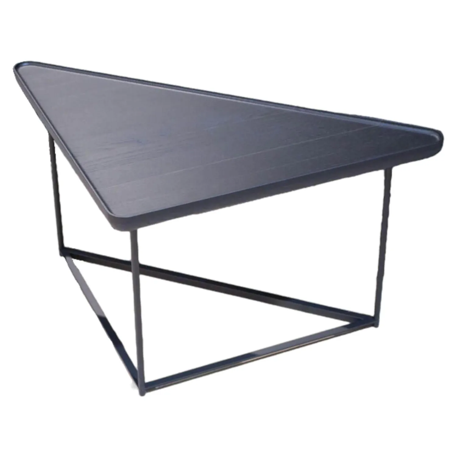 Cassina Beistelltische|Beistelltisch Torei Esche Schwarz Gebeizt Stahlrahmengestell Mattschwarz Lackiert