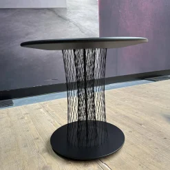 Walter Knoll Beistelltische|Beistelltisch Vladi Tischplatte 106 Feinstrukturlack Schwarz