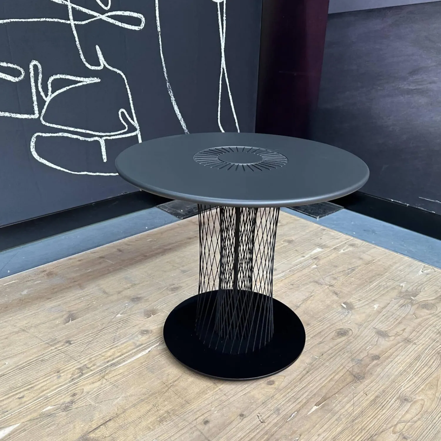 Walter Knoll Beistelltische|Beistelltisch Vladi Tischplatte 106 Feinstrukturlack Schwarz