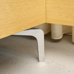 Kettnaker Polsterbetten|Bett B3 Eiche Furniert Hell Füße Verchromt Inklusive 2 Matratzen Und Lattenroste