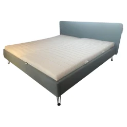 Hasena Polsterbetten|Bett Ciara 7121 218 Stoff Kitana Aqua Himmelblau Grau Blau Füße Fasio Anthrazit ohne Rost ohne Matratzen