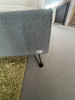 Hasena Polsterbetten|Bett Ciara 7121 218 Stoff Kitana Aqua Himmelblau Grau Blau Füße Fasio Anthrazit ohne Rost ohne Matratzen