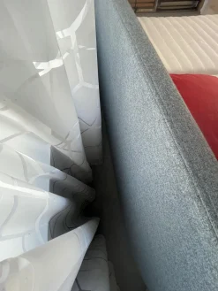 Hasena Polsterbetten|Bett Ciara 7121 218 Stoff Kitana Aqua Himmelblau Grau Blau Füße Fasio Anthrazit ohne Rost ohne Matratzen