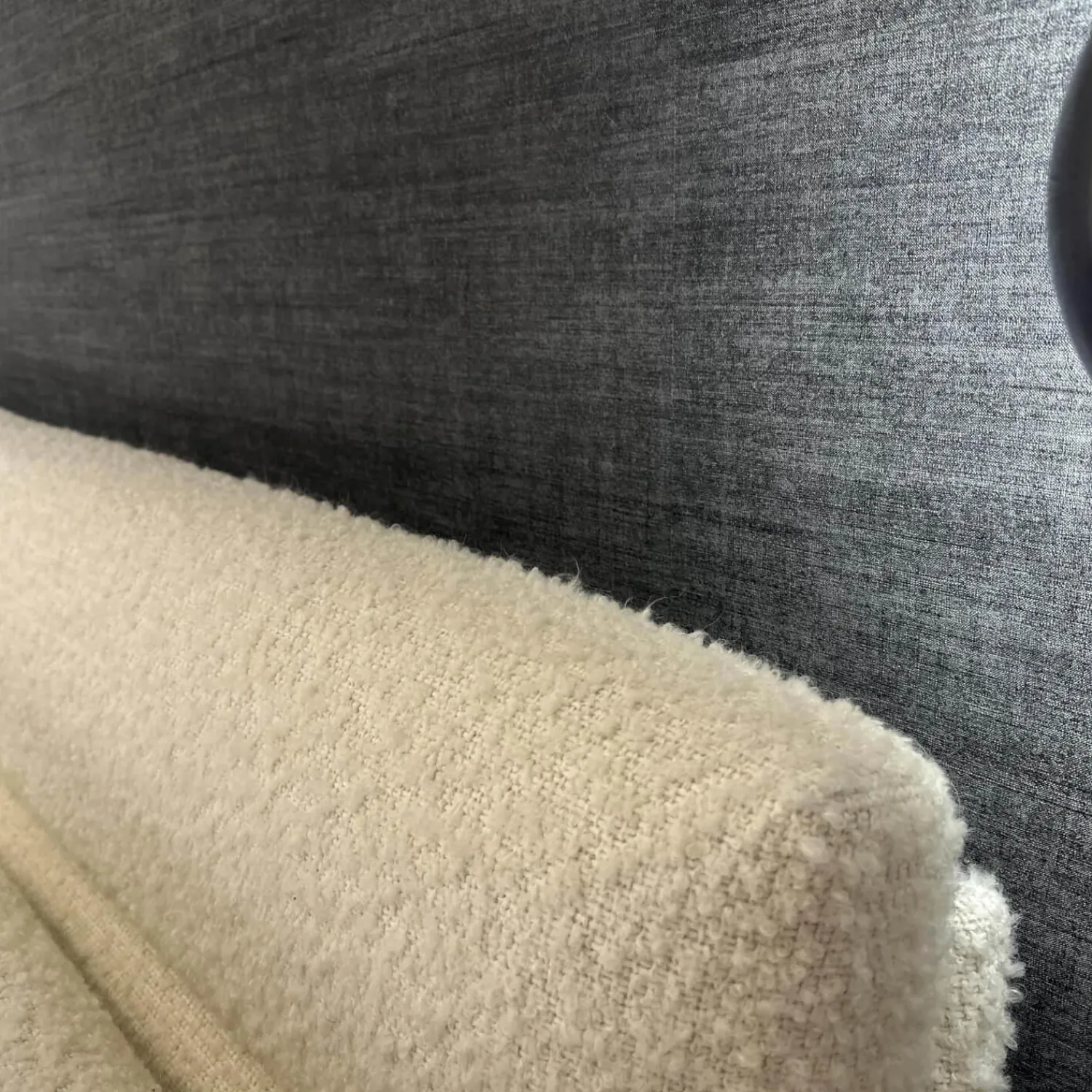 Schramm Polsterbetten|Bett Cleo Origins Complete Stoff Maxim 2130 Wollweiß Füße Metall Weiß Getaucht Inklusive 2 Matratzen