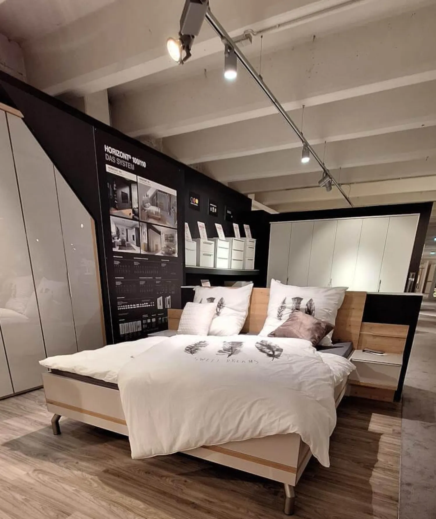 Nolte Polsterbetten|Bett Concept me Artisan Eiche Nachbildung mit 2 Nachtischen ohne Lattenrost ohne Matratzen