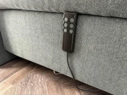 Femira Boxspringbetten|Bett Couture Stoff 8675 Blau mit 2 Matratzen Topper Plaid