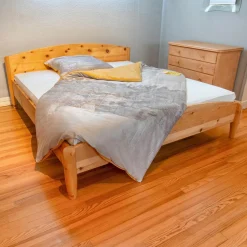 Holzschmiede Polsterbetten|Bett Diogenes Zirbe Roh Ohne Matratzen Und Ohne Lattenrost