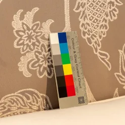 Riposana Polsterbetten|Bett Firenze Bezug Stoff Romo Madigan Chinchilla Grau Zylinderfüße Lack Schwarz Ohne Matratze Und Lattenrost